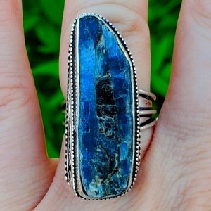 New Blue Kyanite 925 Silver Ring.